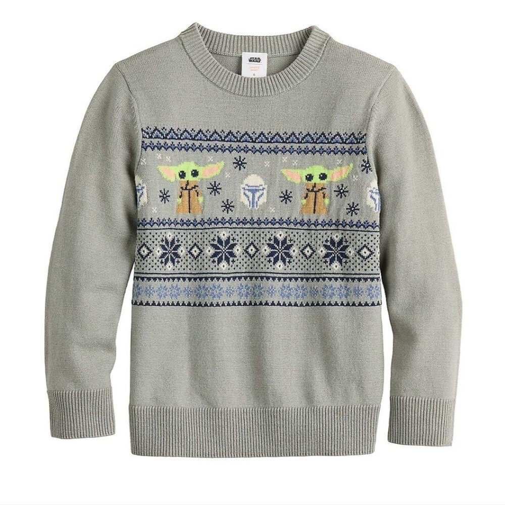 Jumping Beans Grogu Knit sweater size 6
